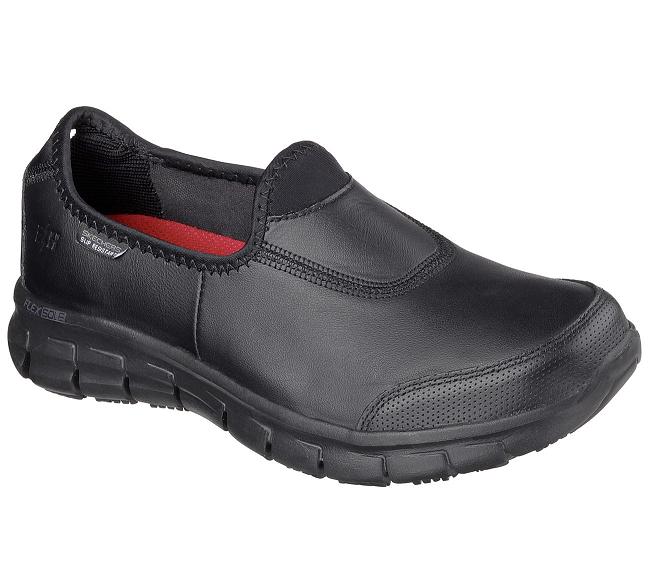 Zapatos de Trabajo Skechers Mujer - Relaxed Fit Negro CYWBP6218